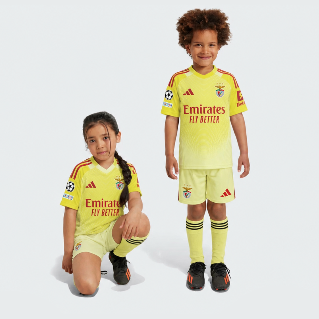 Conjunto Infantil Benfica Guarda Redes Amarelo - 2025/26