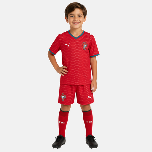 Conjunto Infantil Principal Portugal 2026 - Copa do Mundo