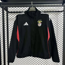 Casaco preto e vermelho 2025/26 fecho completo Benfica