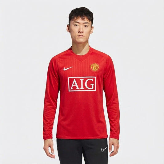 Camisola Retrô Manchester United 2007/08 I Manga Longa