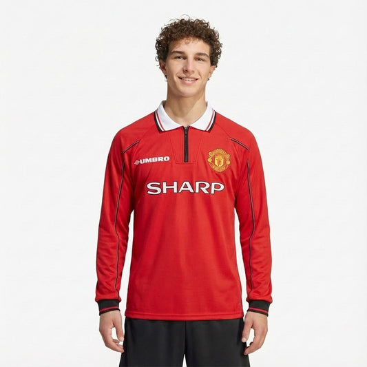 Camisola Retrô Manchester United 1998/99 I Manga Longa