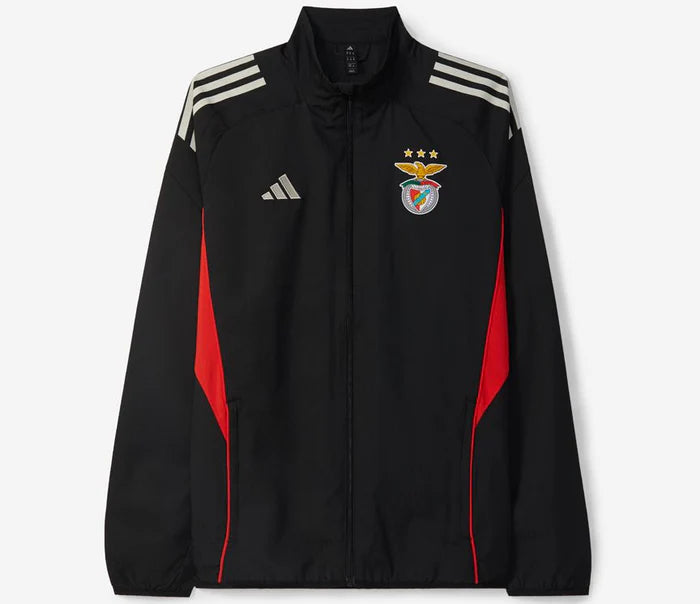 Casaco preto e vermelho 2025/26 fecho completo Benfica