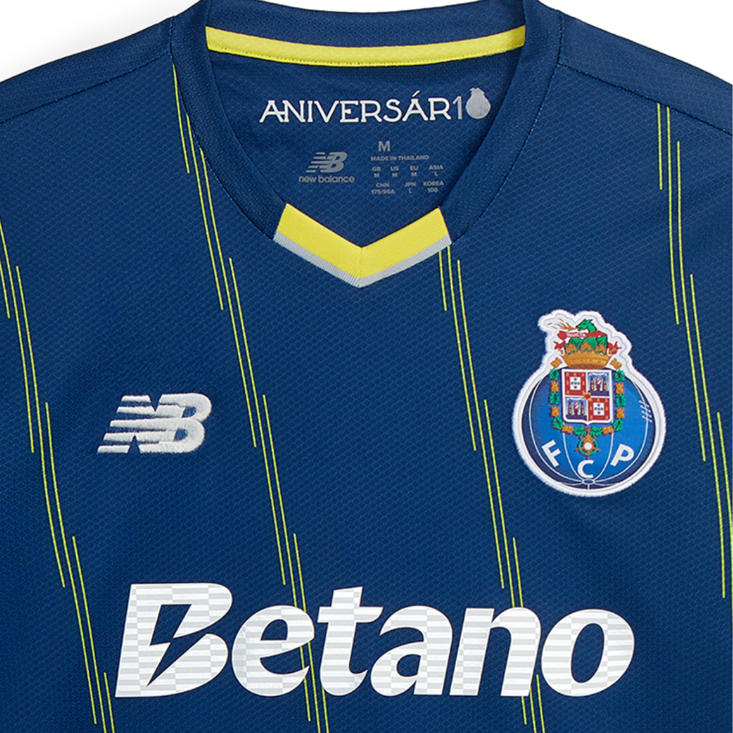 Conjunto infantil quarto equipamento 2025/26 azul ( Dragões )