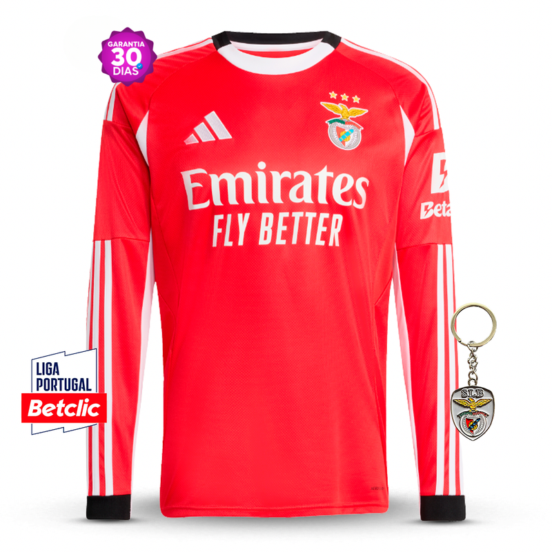 Camisola Benfica Manga Longa Principal 2025/26 - ÚLTIMAS UNIDADES! 🔥🦅