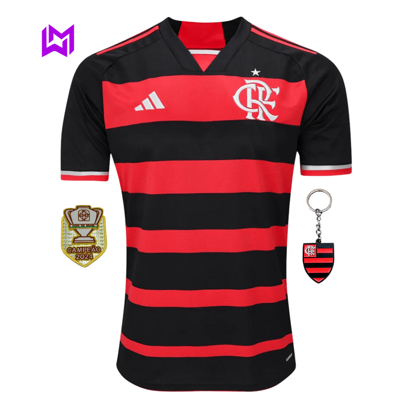 Camisa Flamengo I 2024-25 - Vermelho e Preto
