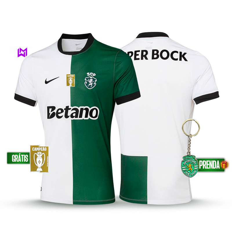 Camisola Sporting Stromp Quarto Equipamento 2025/26 - LANÇAMENTO! 🔥💚(Pré Venda 2 a 7 Dias)