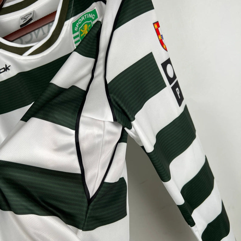 Logótipo do Sporting na camisola Retro com manga comprida

