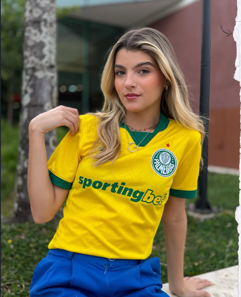 Camisola Palmeiras Feminina Amarela third 2025/26