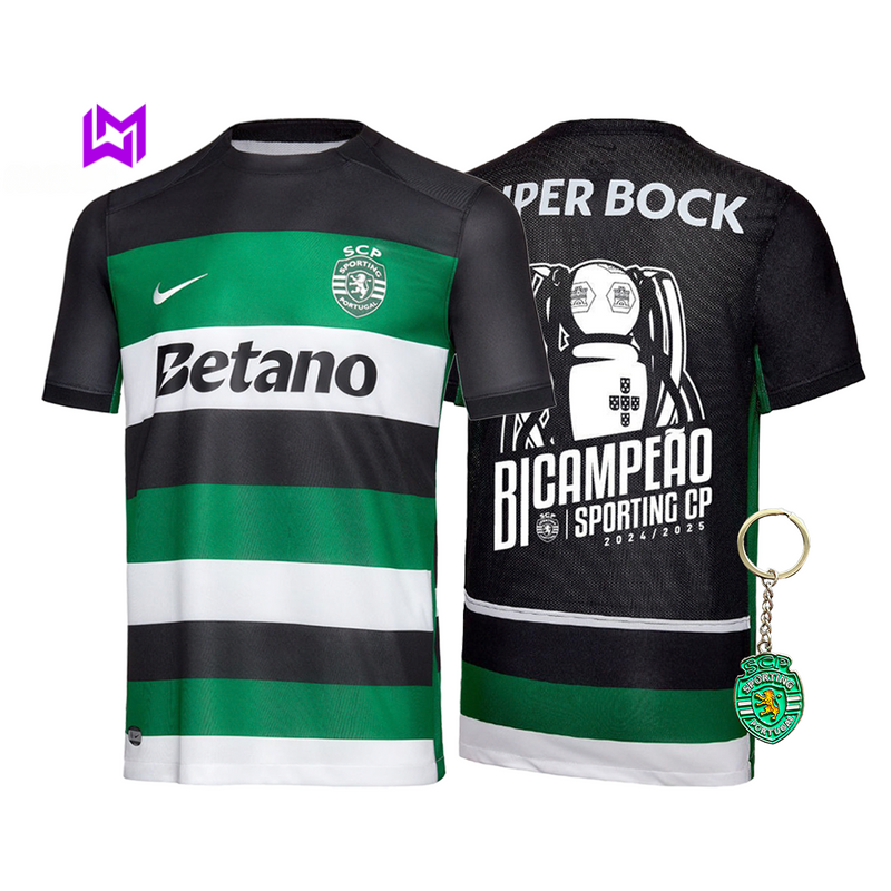 Camisola Sporting Principal BICAMPEÃO 2024/25 - MODELO EXCLUSIVO! 🦁🏆