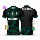 Camisola Sporting Alternativa Preta 2025/26 - LANÇAMENTO! 🔥💚