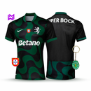 Camisola Sporting Alternativa Preta 2025/26 - LANÇAMENTO! 🔥💚