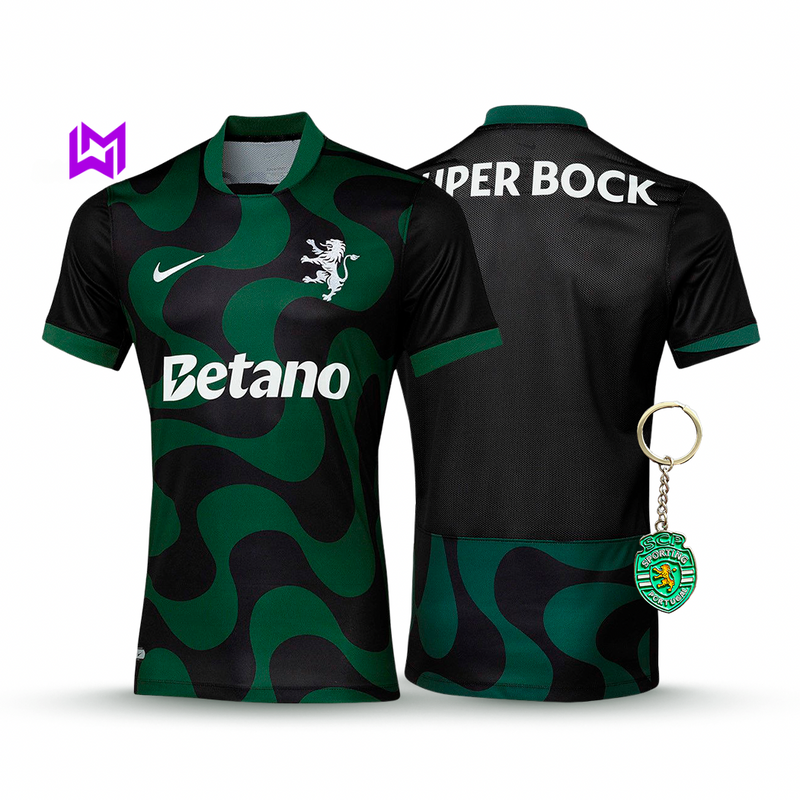 Camisola Sporting Alternativa Preta 2025/26 - LANÇAMENTO! 🔥💚