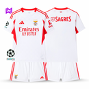 Conjunto Infantil Benfica Alternativa Branca 2025/26 - ÚLTIMAS UNIDADES! 🔥🦅