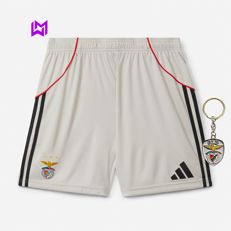 Calções Benfica Alternativos Beges 2025/26 - ÚLTIMAS UNIDADES! 🔥🦅