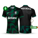 Camisola Sporting Alternativa Preta 2025/26 - LANÇAMENTO! 🔥💚