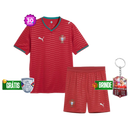 🏆 Conjunto infantil Seleção de Portugal principal COPA DO MUNDO 2026 - Vermelho 🏆
