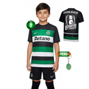 Conjunto Infantil Sporting Principal BICAMPEÃO 2024/25 - MODELO EXCLUSIVO! 🦁🏆