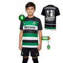 Conjunto Infantil Sporting Principal DOBRADINHA 2024/25 - MODELO EXCLUSIVO! 🦁🏆🏆