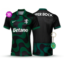 Camisola Sporting Alternativa Preta 2025/26 - LANÇAMENTO! 🔥💚