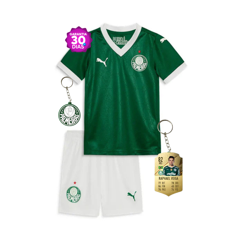 Conjunto Infantil Palmeiras verde 2025/26- Home
