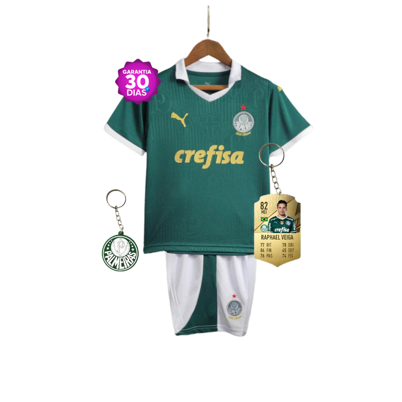 Conjunto Infantil Palmeiras verde 2024/25- Home