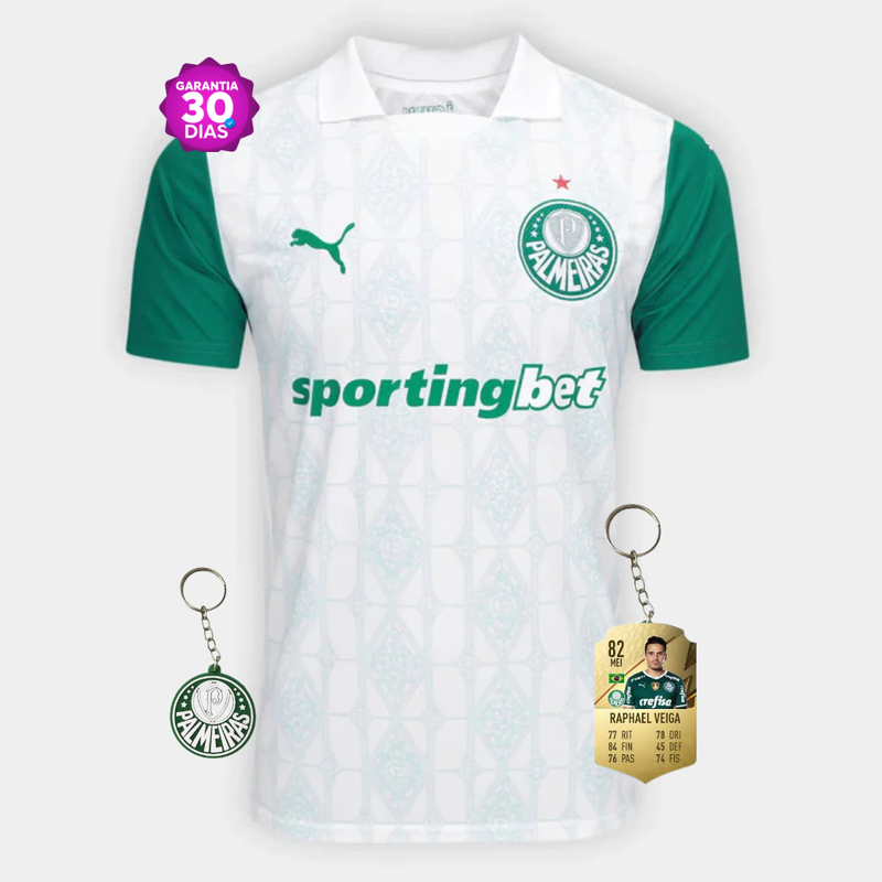 Camisola Palmeiras branca away 2025/26