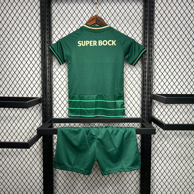 Conjunto Infantil Sporting Away 2024/25 - ÚLTIMAS UNIDADES! 🔥💚