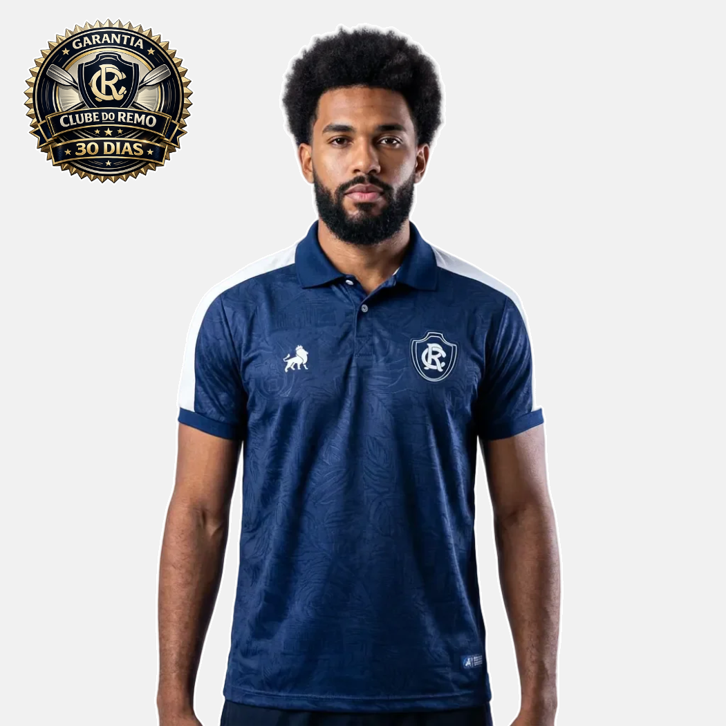 Camisa Polo Remo Azul e Branco Masculino 02