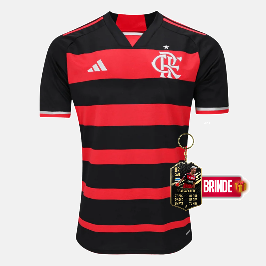 Camisa Flamengo I 2024-25 - Vermelho e Preto