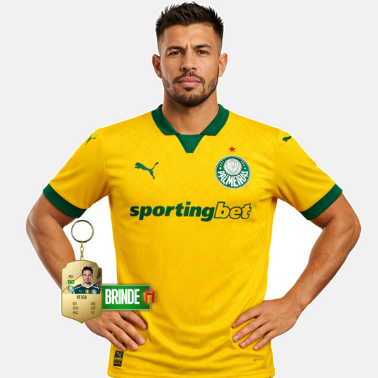 Camisola Amarela Palmeiras 2025/26 Jogador