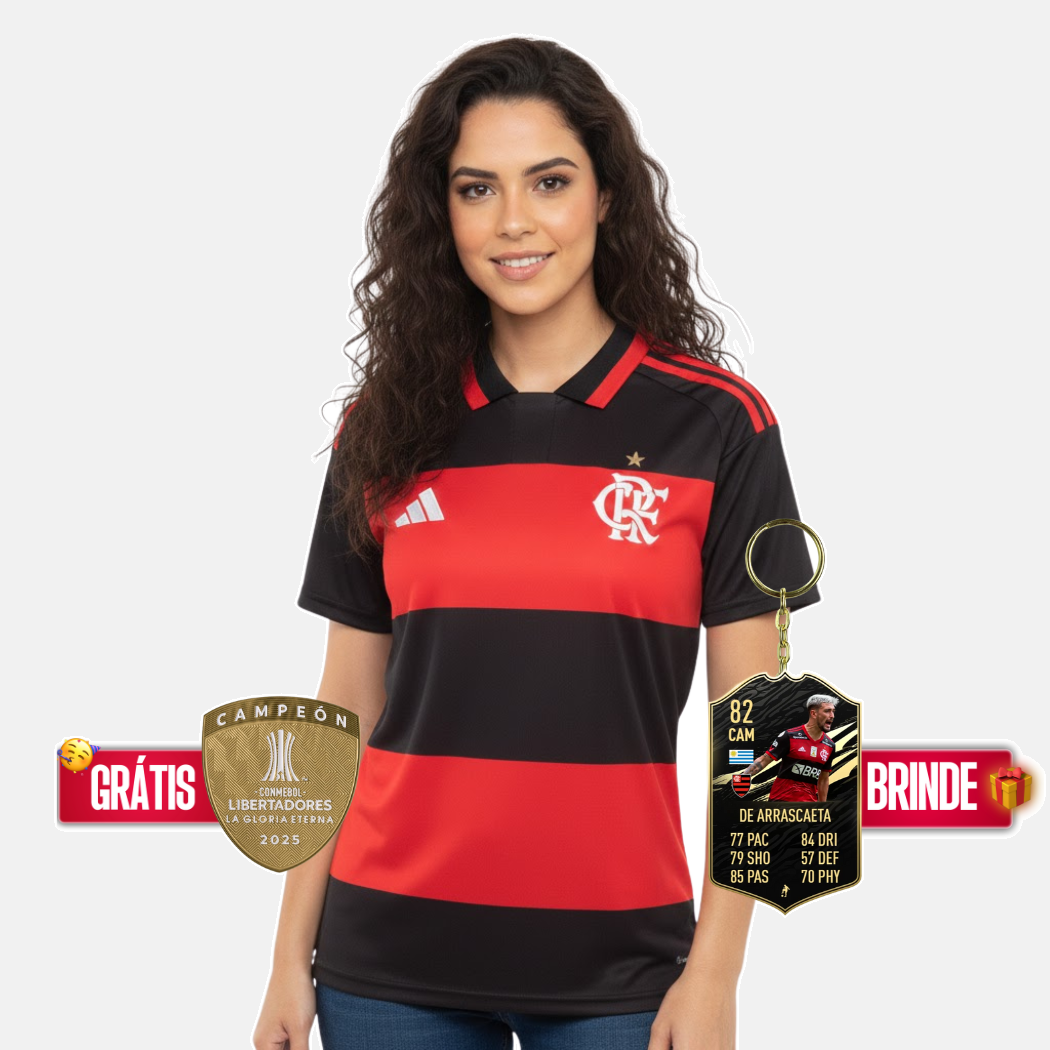 Camisola Feminina I CR Flamengo 26 🦅❤️
