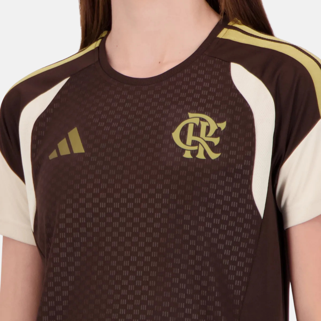 Camisola Feminina Treino Marrom CR Flamengo 26 🦅❤️