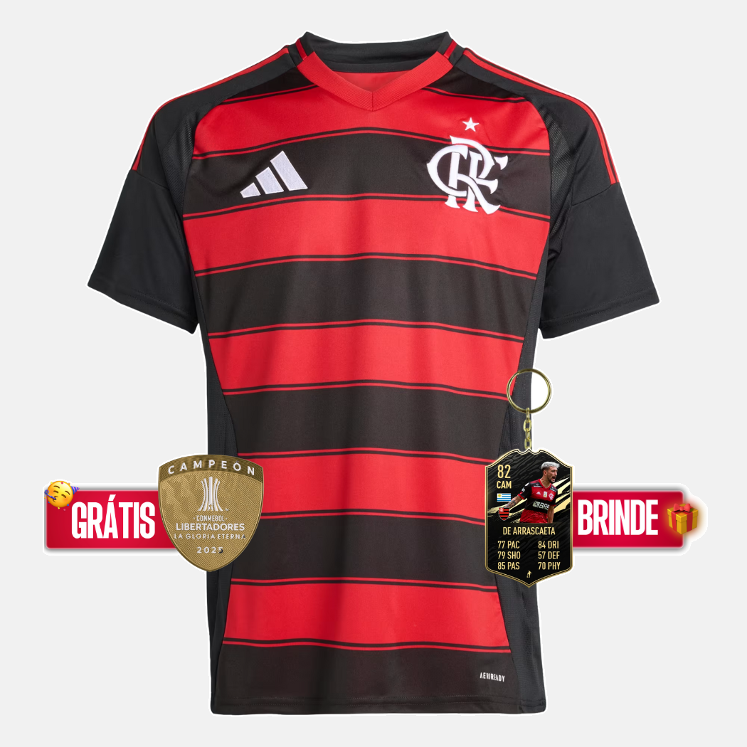 Camisola Flamengo Vermelha Home 2025/26