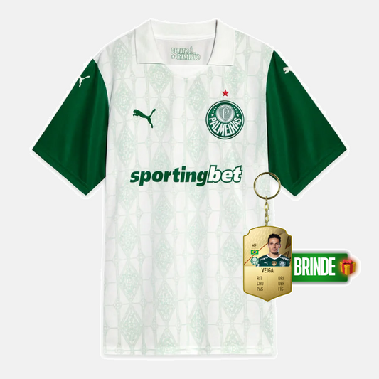 Camisola Palmeiras branca away 2025/26