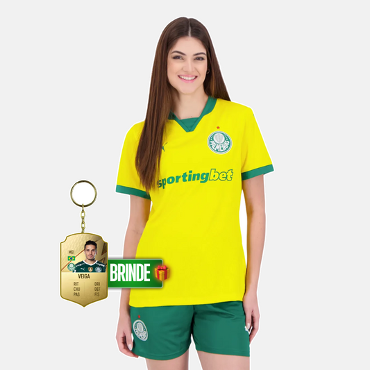 Camisola Palmeiras Feminina Amarela third 2025/26