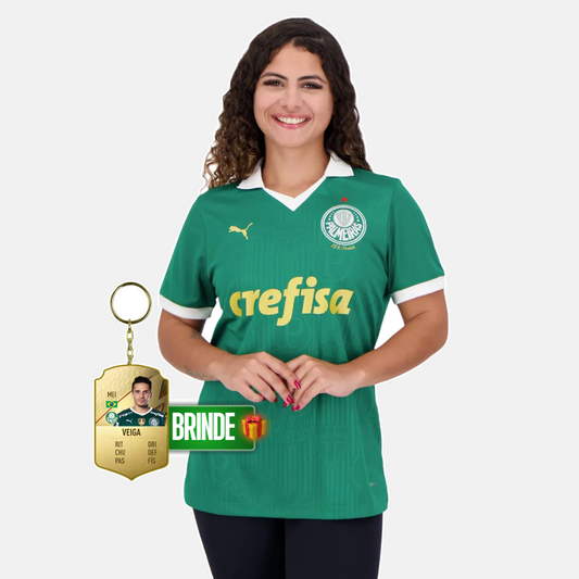 Camisola Palmeiras Feminina Verde Home 2024/25