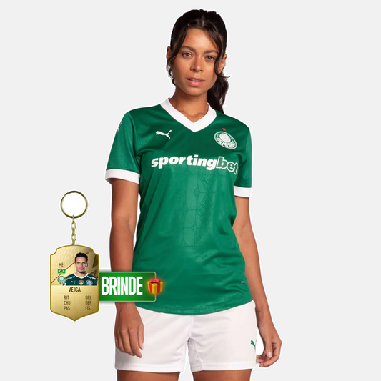 Camisola Palmeiras Feminina Verde Home 2025/26