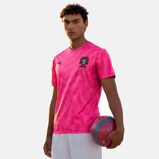 Camisola Adepto Pré Jogo Rosa Seleção de Portugal - 2026/27