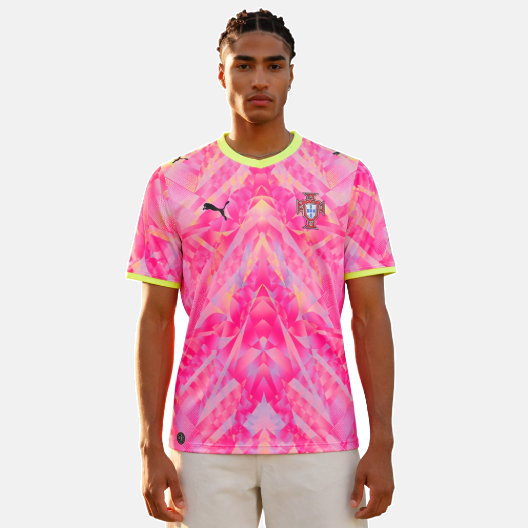 Camisola Guarda-Redes Pixel Seleção de Portugal - Copa do Mundo 2026