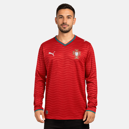 Camisola Seleção Portugal Manga Longa - Copa do Mundo 2026