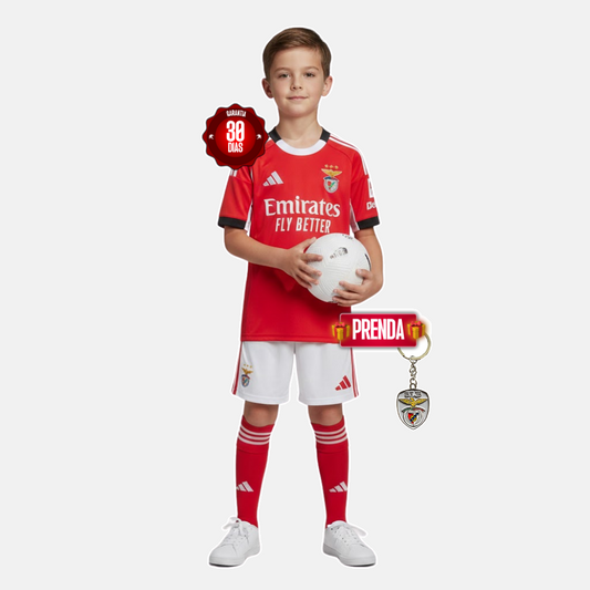 Conjunto Infantil Benfica Principal 2025/26 - ÚLTIMAS UNIDADES! 🔥🦅