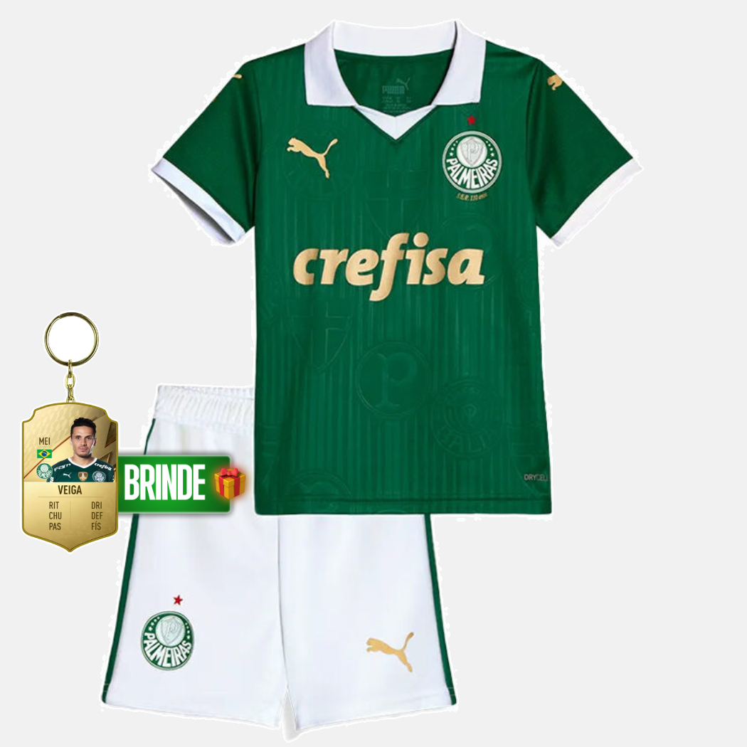 Conjunto Infantil Palmeiras verde 2024/25- Home