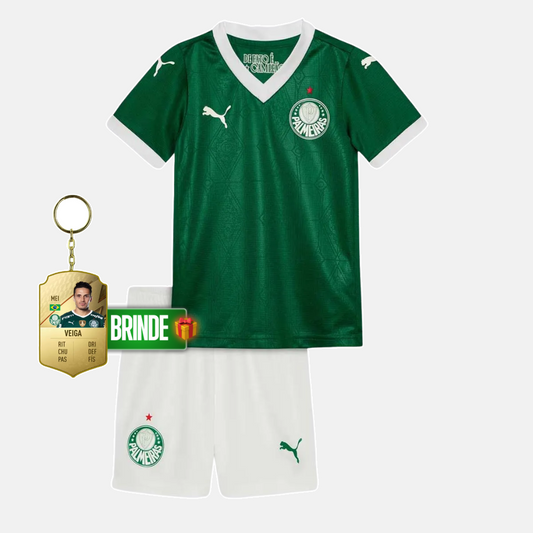 Conjunto Infantil Palmeiras verde 2025/26- Home