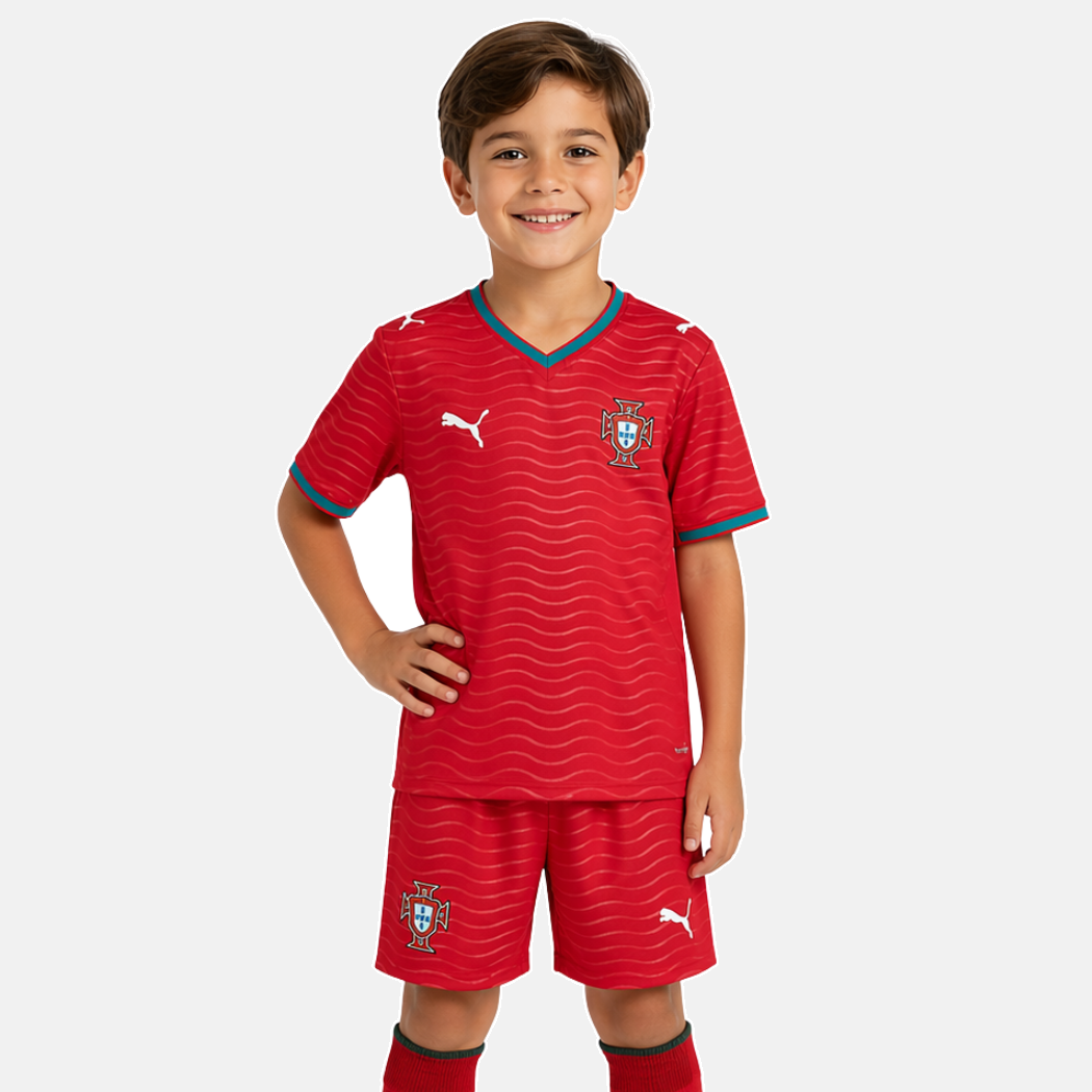 Conjunto Infantil Principal Portugal 2026 - Copa do Mundo