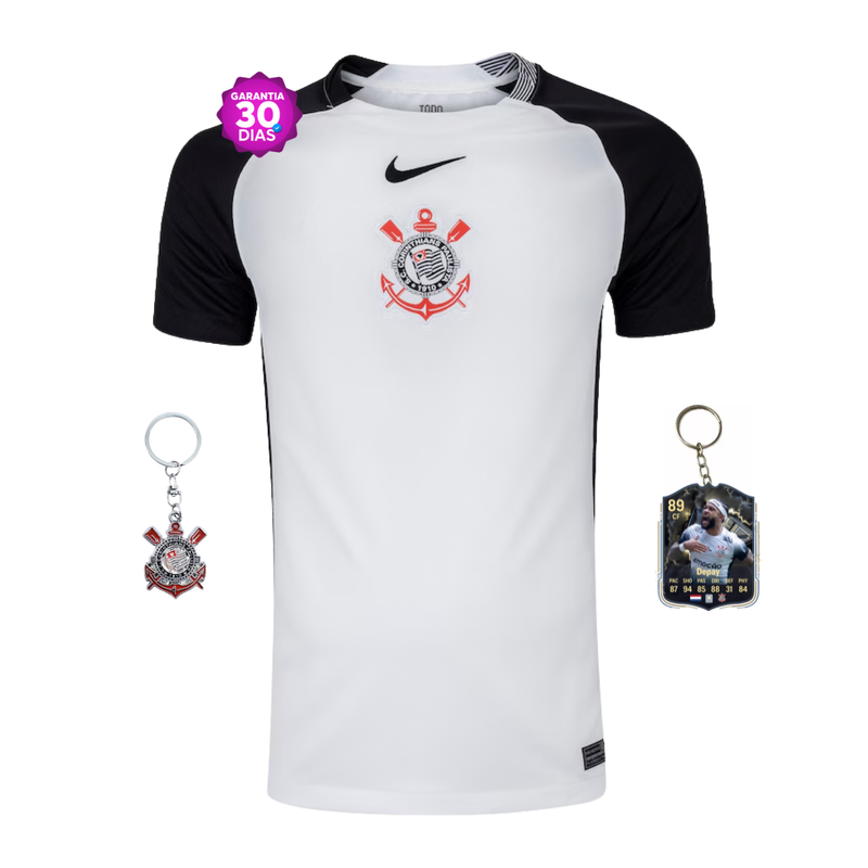 Camisola Corinthians branco Home 2025/26