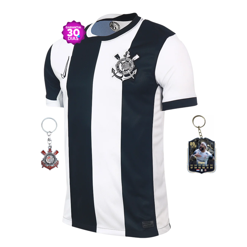Camisola Corinthians Terceiro Listrado 2024/2025