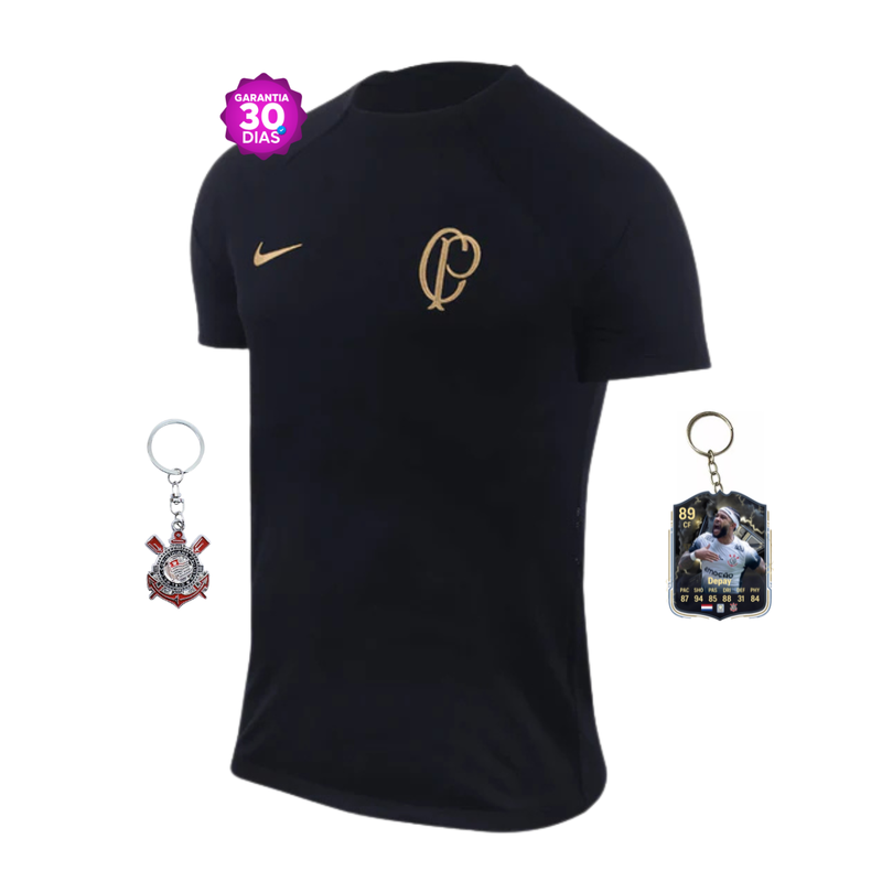 Camisola Corinthians preta treino 2024/25